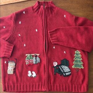 Festive Red Sweater, 100% Cotton